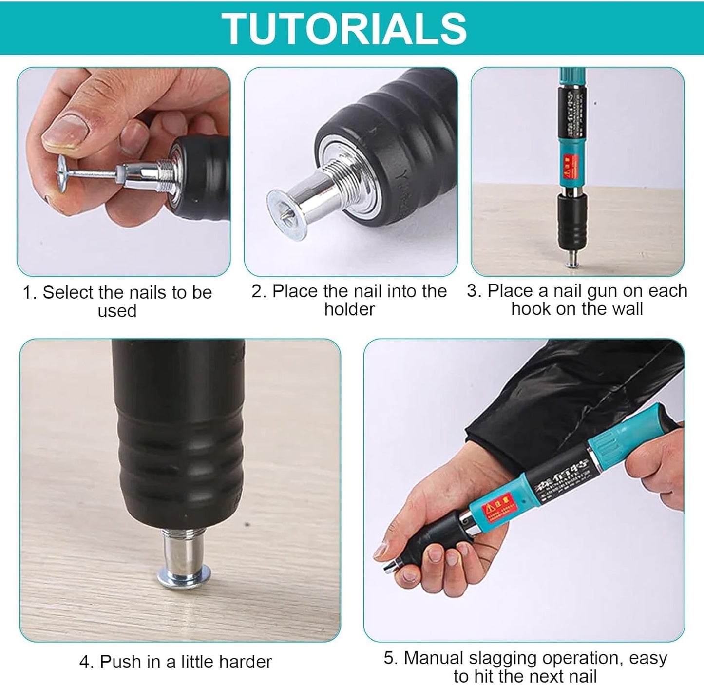 Pistola Fijadora DE Clavos a Pólvora Profesional – ¡Incluye 100 clavos de regalo!