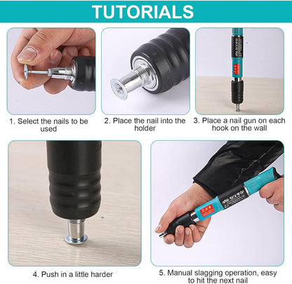 Pistola de Clavos a Pólvora Profesional – ¡Incluye 100 clavos de regalo!
